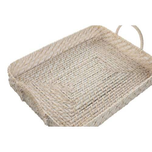 Set pladnjeva Home ESPRIT Bijela Prirodno Bambus Ratan 45 x 35 x 13 cm Cijena