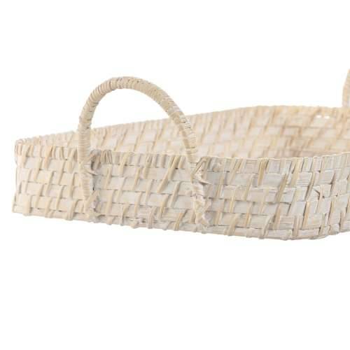 Set pladnjeva Home ESPRIT Bijela Prirodno Bambus Ratan 45 x 35 x 13 cm Cijena