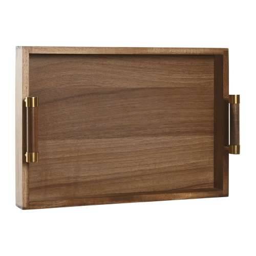 Pladanj za aperitive Home ESPRIT zlatan Prirodno Metal Drvo akacije 39 x 26,5 x 8 cm Cijena
