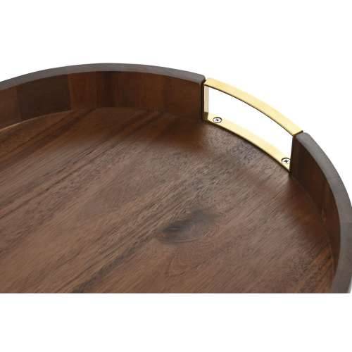 Pladanj Home ESPRIT zlatan Prirodno Metal Drvo akacije 35,5 x 35,5 x 5 cm Cijena