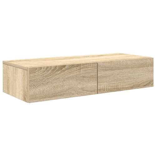 Zidna polica s ladicama sonoma hrast konstruirano drvo - sonoma hrast 80 x 33 x 17 cm 1 Cijena
