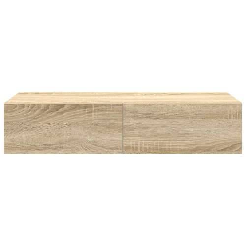 Zidna polica s ladicama sonoma hrast konstruirano drvo - sonoma hrast 80 x 33 x 17 cm 1 Cijena