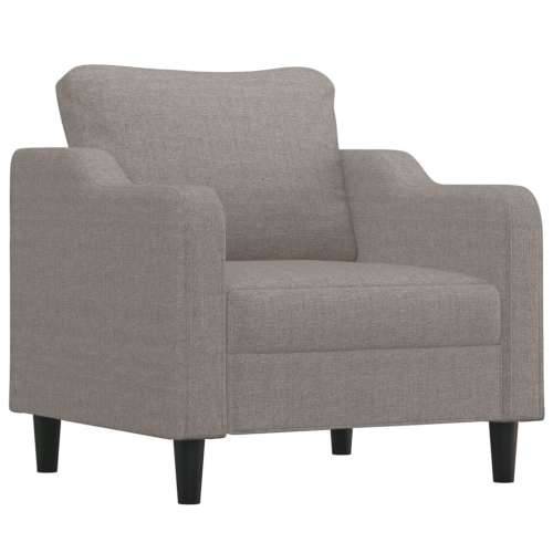 4-dijelni set sofa s jastucima smeđesivi od tkanine - Sivo-smeđa s jastucima i tabureom Cijena