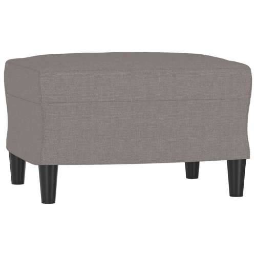 Fotelja s tabureom smeđesiva 60 cm od tkanine - Sivo-smeđa Cijena