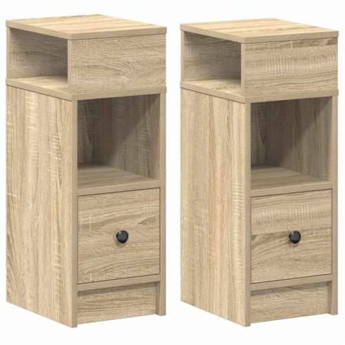 Noćni ormarići 2 kom s ladicom sonoma hrast 25x31x66 cm - sonoma hrast 2 Cijena