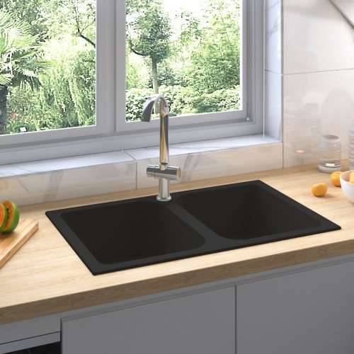 Crni Kuhinjski Sudoper 760x480x184 mm Granit Cijena