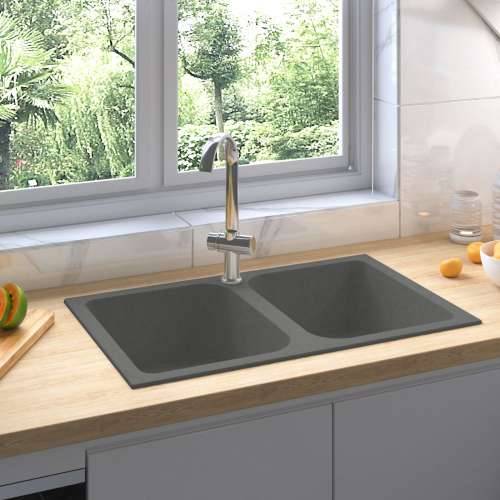 Kuhinjski Sudoper Siva 760x480x184 mm Granit Cijena