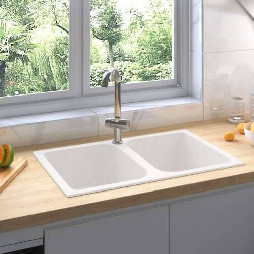 kuhinjski Lavabo - Umivaonik bijeli 760x480x184 mm granita Cijena