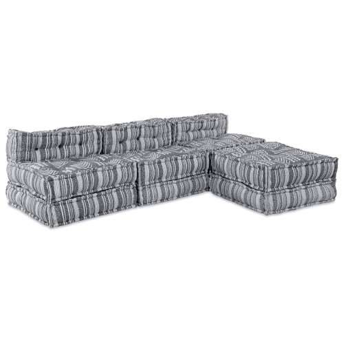 4-sjedalna modularna pouf sofa pretvoriva svijetlosiva tkanina Cijena