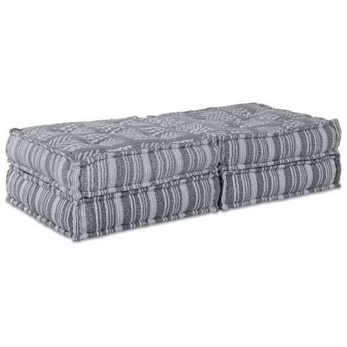 Modularni pouf za dvoje, pretvoriv, siva tkanina Cijena