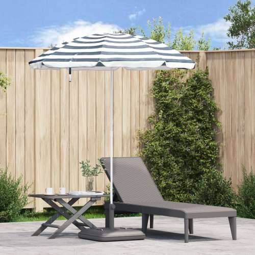 Suncobran s metalnom podlogom plave i bijele boje 161x193 cm poliester Cijena