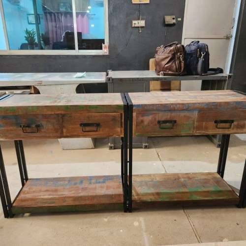 Konzolni stol s ladicama 160x33x75 cm od čvrstog drva od recikliranog drva Cijena