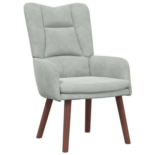 Relaxing Chair Svjetlosiva Baršun Cijena