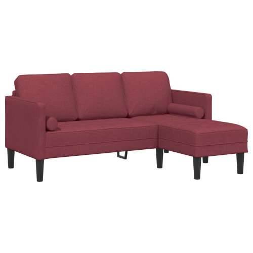 Garnitura u obliku slova L za 3 osobe bordo 160 cm tkanina Cijena