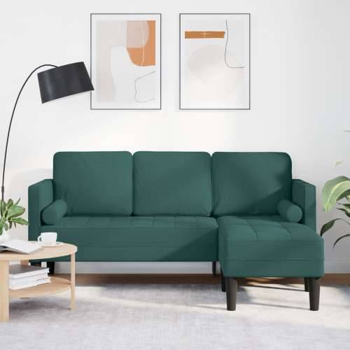 Kutna Sofa za 3 Osobe, Tamnozelena, 160 cm, Tkanina Cijena