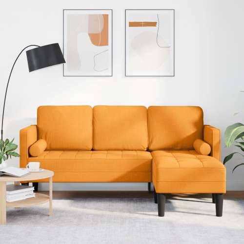 Sofa L-oblik 3-sjedala Tamno žuta 160 cm Tkanina Cijena
