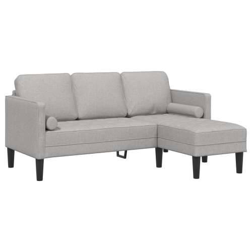 3-sjedalna kutna sofa u oblaku siva 160 cm tkanina Cijena