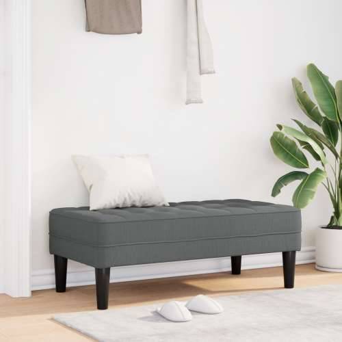Klupa Tamno Siva 113x57x39 cm Tkanina Cijena