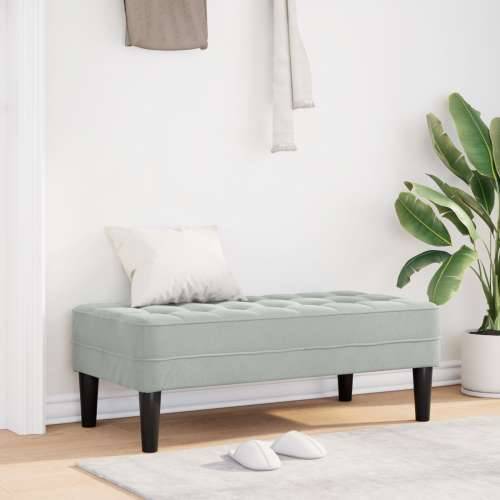 Klupa Svjetlosiva 113 cm Baršun Cijena