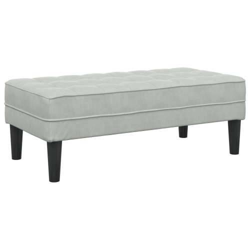 Klupa Svjetlosiva 113 cm Baršun Cijena