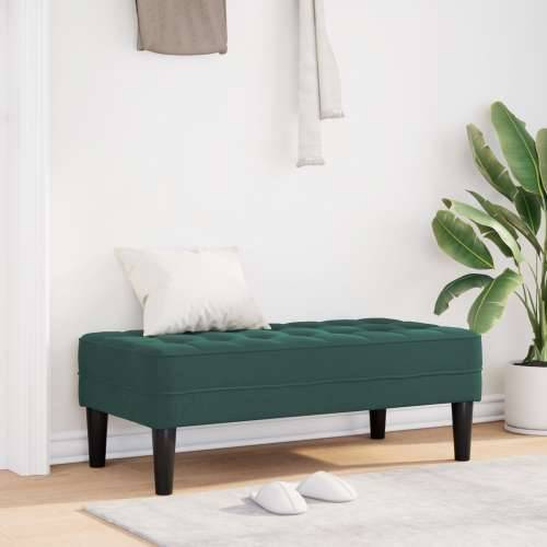 Klupa Tamno Zelena 113x57x39 cm Baršun Cijena