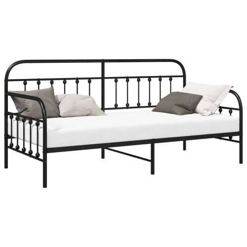 Okvir za krevet na dan Crna 90x190 cm Čelik Cijena