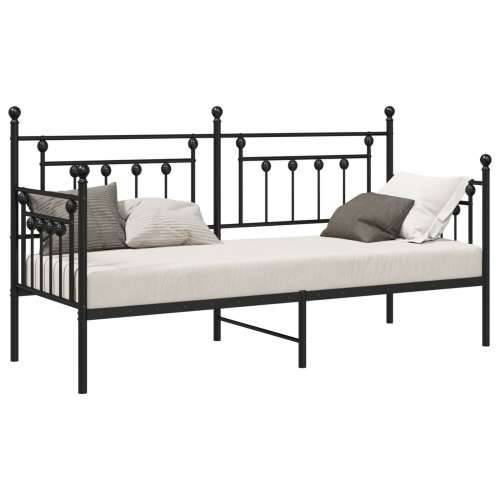 Okvir kreveta Crna Metal 75 x 190 cm Crni okvir kreveta Cijena