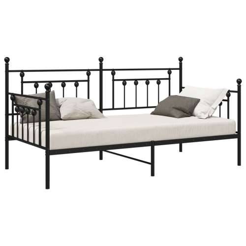 Okvir za krevet s danom Crna 100x190 cm Čelik Cijena