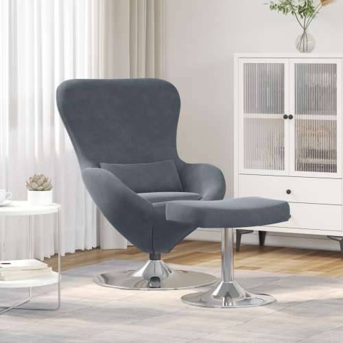 Egg Chair s Footstoolom tamnosiva baršun Cijena