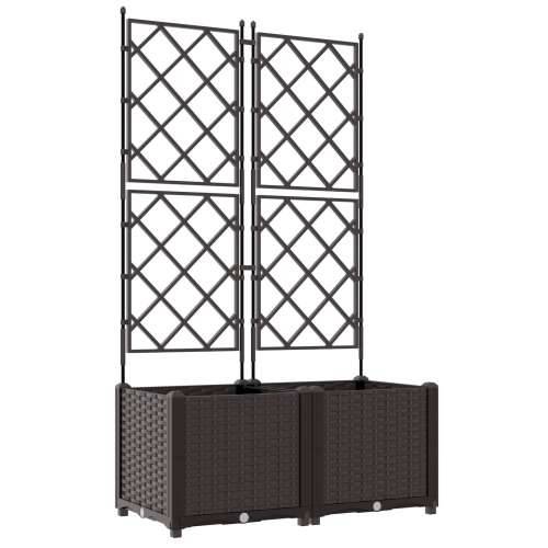 Vrtna sadilica s rešetkom 2 kom Smeđa 80x40x143 cm Cijena