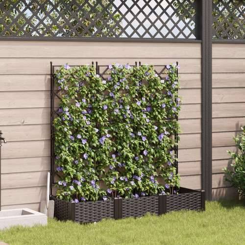 Vrtna Sadilica s Trellisom 3 kom Smeđa 120x40x125.5 cm Cijena