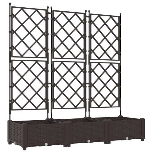 Vrtna Sadilica s Trellisom 3 kom Smeđa 120x40x125.5 cm Cijena