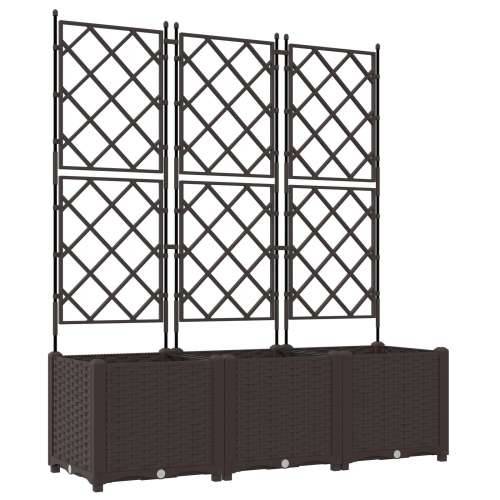 Vrtna saksija s rampom 3 kom Smeđa 120x40x143 cm Cijena