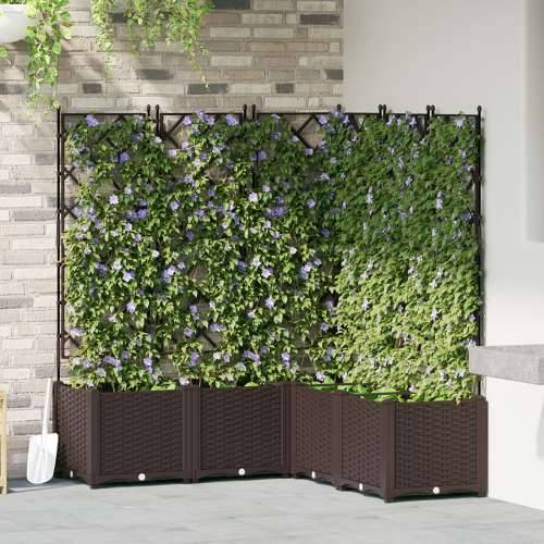 Vrtni Planter s Proširivom Mogućnošću 5 kom Smeđa 120x120x143 cm Cijena