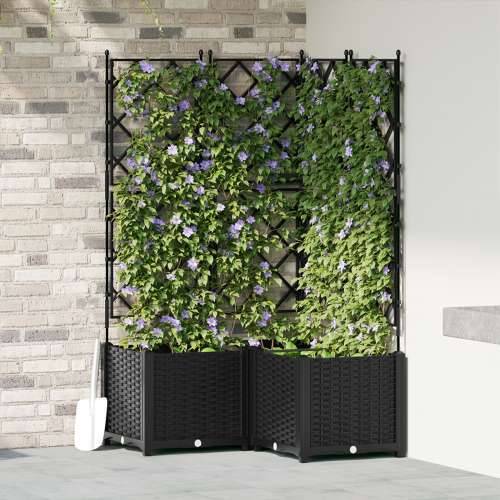 saksija s rešetkom 3 kom Crna 80x80x143 cm Cijena