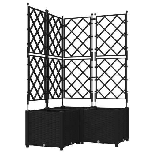 saksija s rešetkom 3 kom Crna 80x80x143 cm Cijena