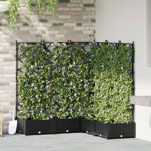 Vrtna Sadilica s Trellisom 5 kom Crna 120x120x125.5 cm Cijena