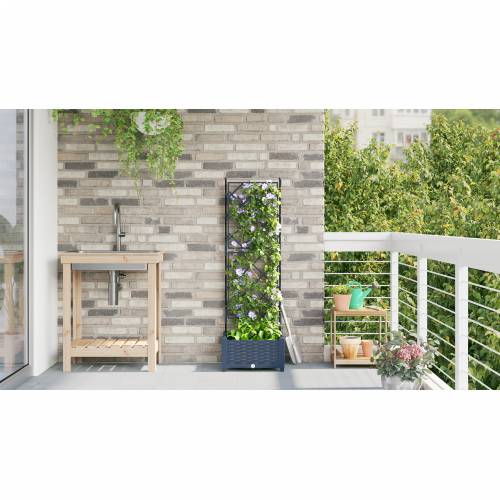 Vrtna sadilica s trellisom Siva 40x40x125,5 cm Cijena