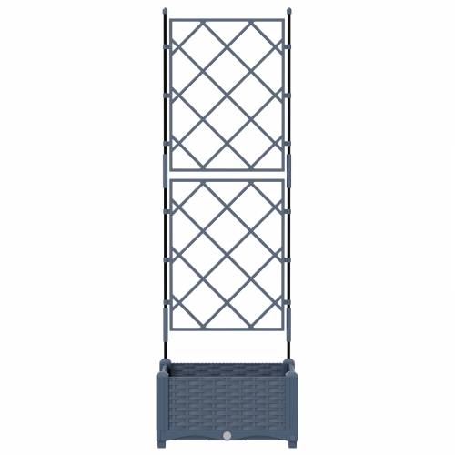 Vrtna sadilica s trellisom Siva 40x40x125,5 cm Cijena