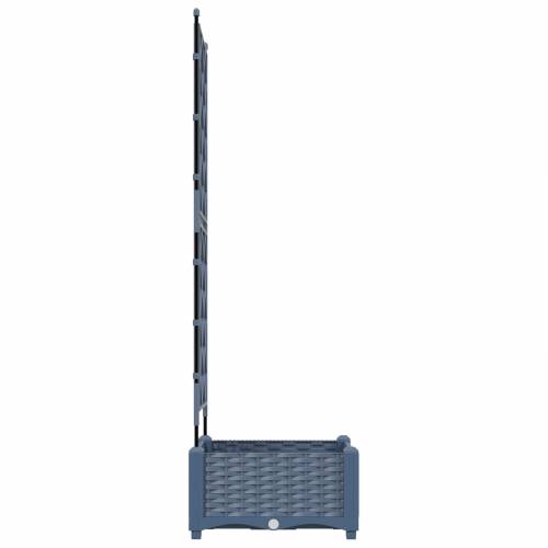Vrtna sadilica s trellisom Siva 40x40x125,5 cm Cijena