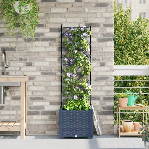 Vrtna Sadilica s Trellisom Siva 40x40x143 cm Cijena
