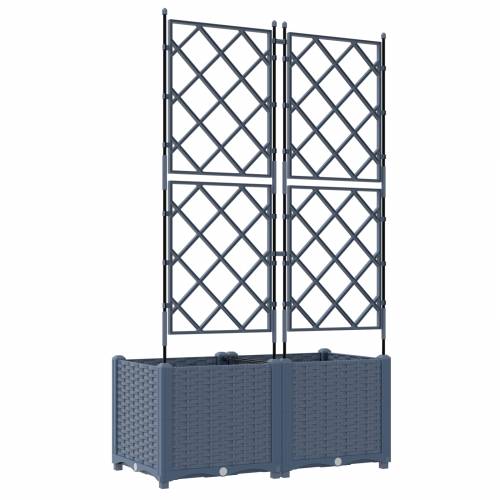vrtna posuda s rešetkom 2 kom Siva 80x40x143 cm Cijena