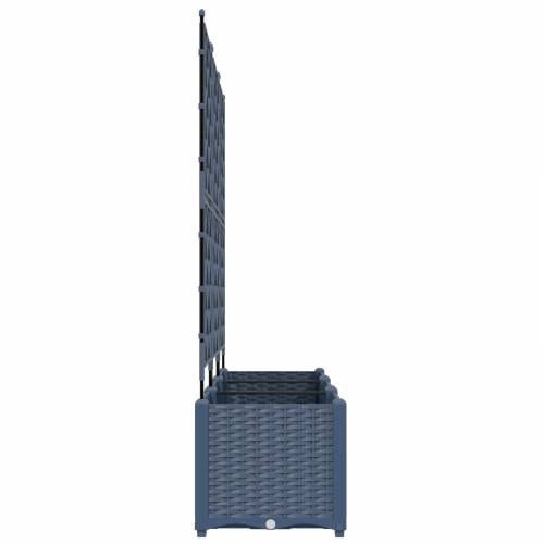 Vrtna Sadilica s Rešetkom 3 kom Siva 120x40x143 cm Cijena