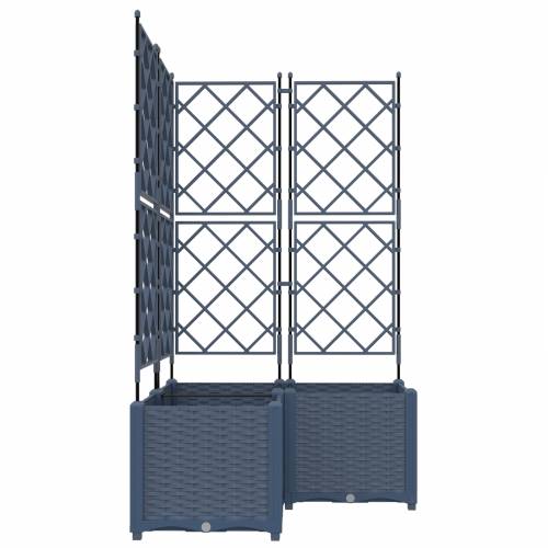 Vrtni saksija s rešetkom 3 kom siva 80x80x143 cm Cijena