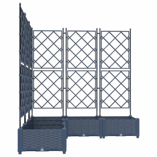 Vrtna saksija s rešetkom 5 kom Siva 120x120x125.5 cm Cijena