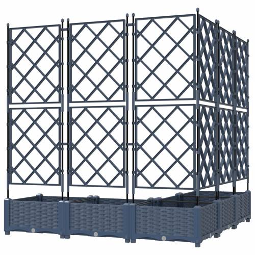Vrtna saksija s rešetkom 5 kom Siva 120x120x125.5 cm Cijena