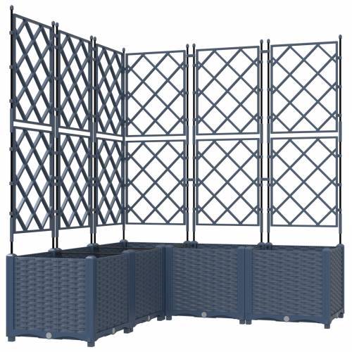 vrtna sadilica s rešetkom 5 kom siva 120x120x143 cm Cijena