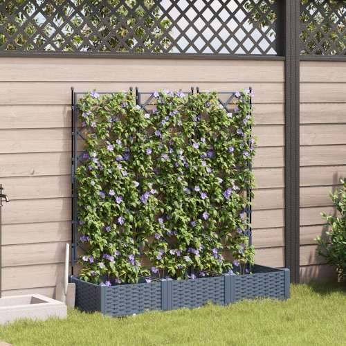 Planter s rešetkom 3 kom Svjetlosivi 120x40x125.5 cm Cijena