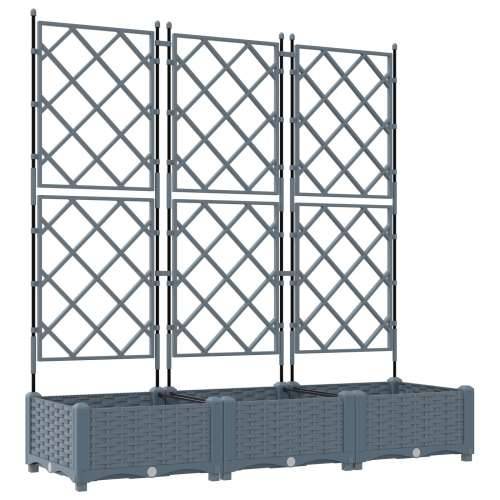 Planter s rešetkom 3 kom Svjetlosivi 120x40x125.5 cm Cijena