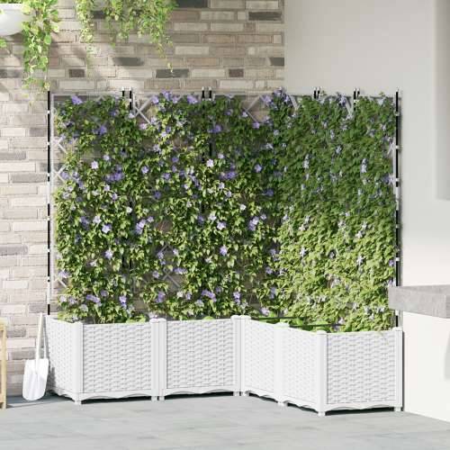 vrtna sadilica s rešetkom 5 kom Bijela 120x120x143 cm Cijena